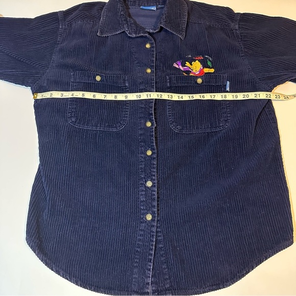 Vtg 90s Disney Winnie the Pooh Corduroy Shirt Shacket - Picture 5 of 8